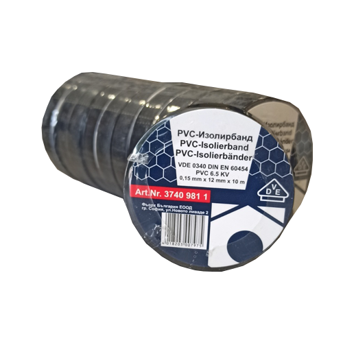 IZOLIR TRAKA 12x10mx0.15mm,crna